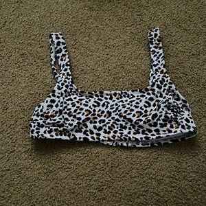 Target Baithing Suit Top, cheetah, size small